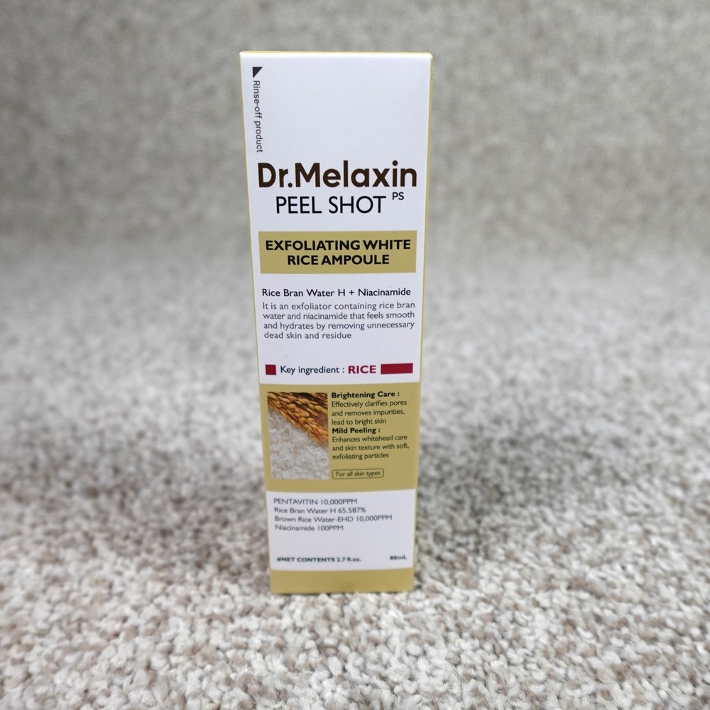 Dr.Melaxin‎ Peel Shot Exfoliating White Rice Ampoule 80ml Niacinamide K-Beauty